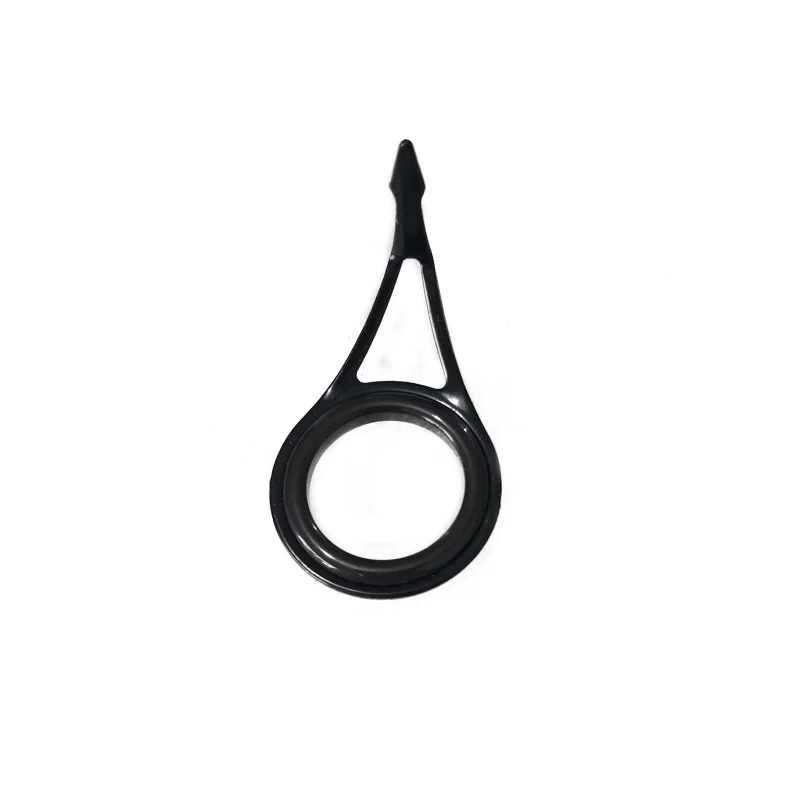 Accesorios para caña de pescar de acero inoxidable, anillo guía de ojo, anillos de alambre negro de cerámica, aparejos de una sola pierna, venta al por mayor - imagen 5