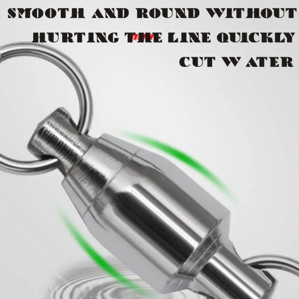 Conector giratorio de pesca de acero inoxidable, rodamiento de barril de gran potencia, giratorio, accesorios de aparejos, 50 Uds. - imagen 3