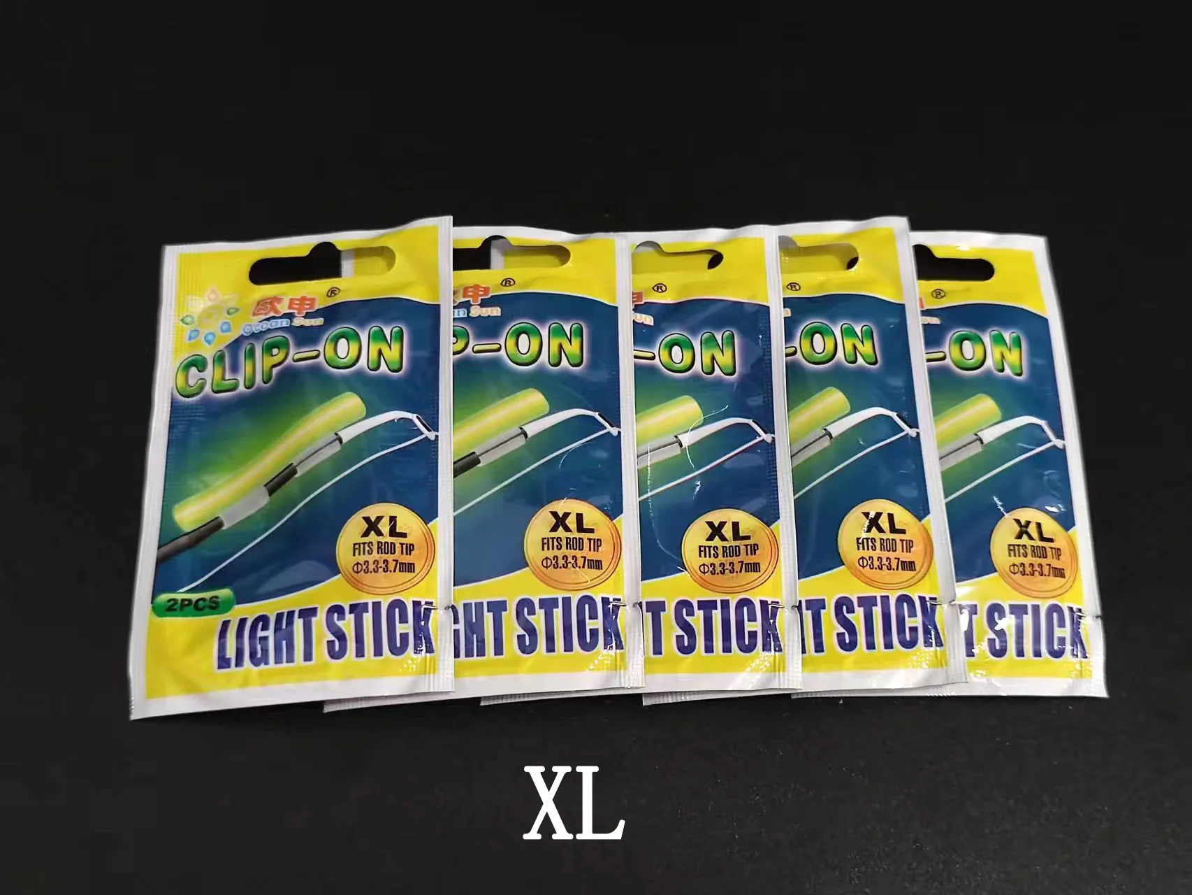 Barras de luz roja/amarilla, barra de luz luminosa con Clip, cilindro/bombilla, accesorio de pesca nocturna, 10 paquetes por lote - imagen 2