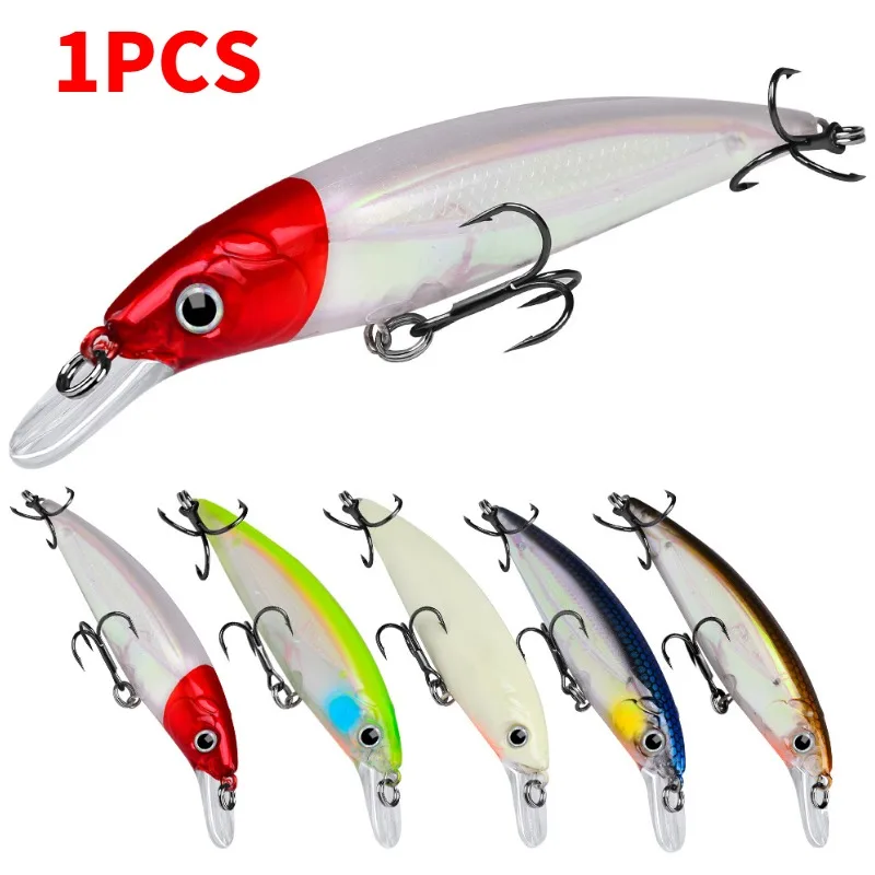 Luya Bait Mino 9cm-7g Luminous Bionic False Bait Plastic Hard Bait Fish Bait Long throw Floating Mino