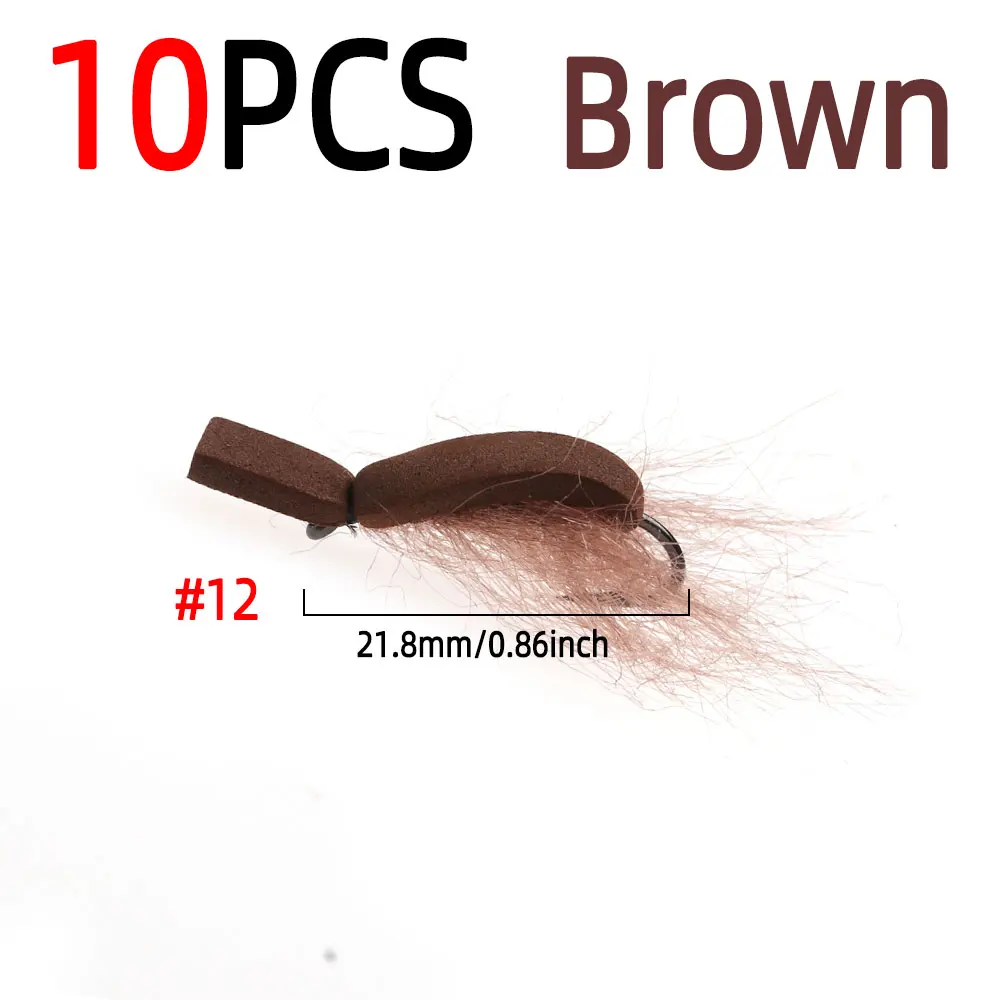 10pcs Brown