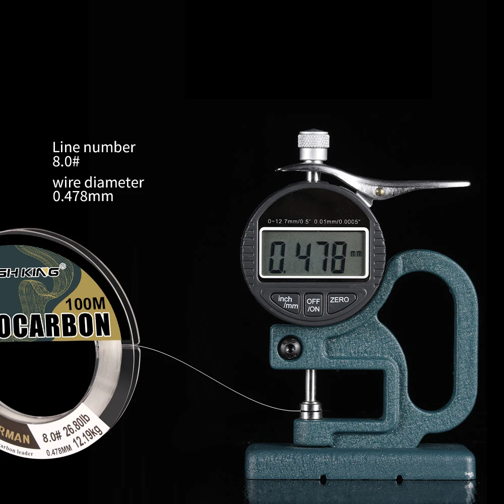 Línea de pesca de fluorocarbono NGB 100M 100% 2,66-37,1LB 1,21-16,88 kg línea líder de monofilamento de fibra de carbono línea de hundimiento de pesca de carpa - imagen 5