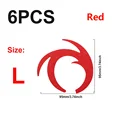 6PCS L Red
