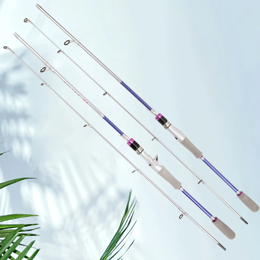 Caña de pescar portátil de carbono para carpa, equipo de alimentación de cebo, agua salada, río, Pesca al aire libre, 2 secciones, 1,65 m, 1,80 m - imagen 4
