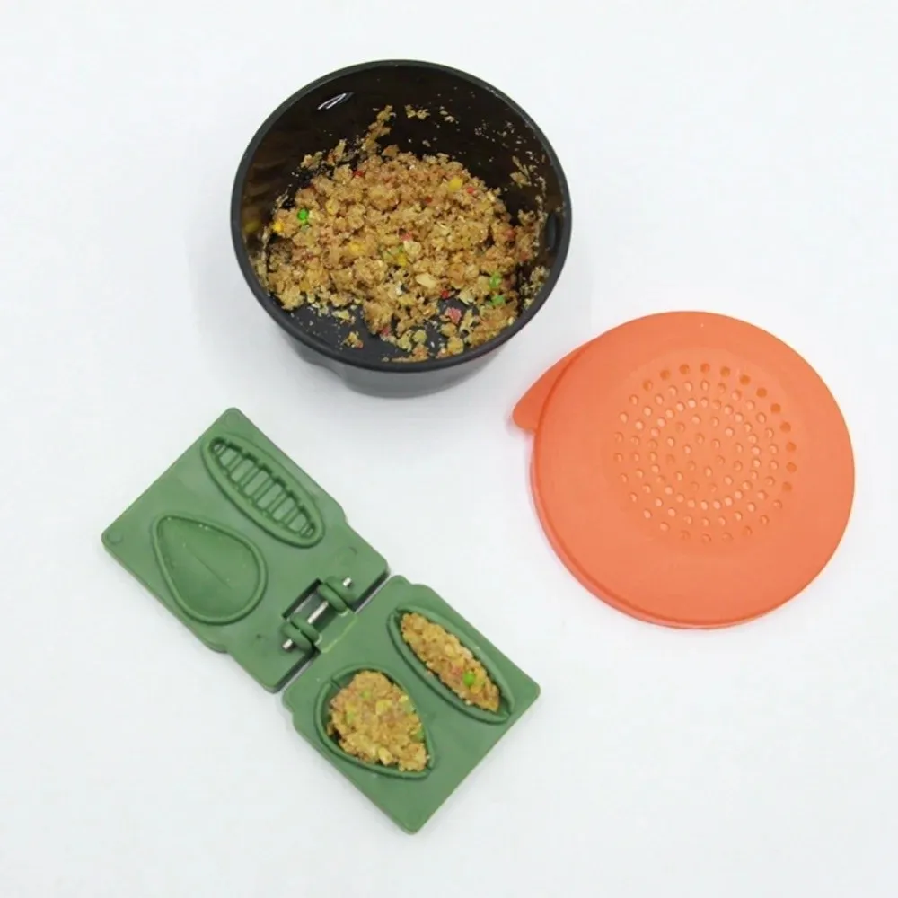 3 uds 2 en 1 diseño molde para cebo de pesca prensa molde para peces 3 uds Set accesorios para Señuelos de Pesca función DIY dispositivo de molde dispositivo DIY