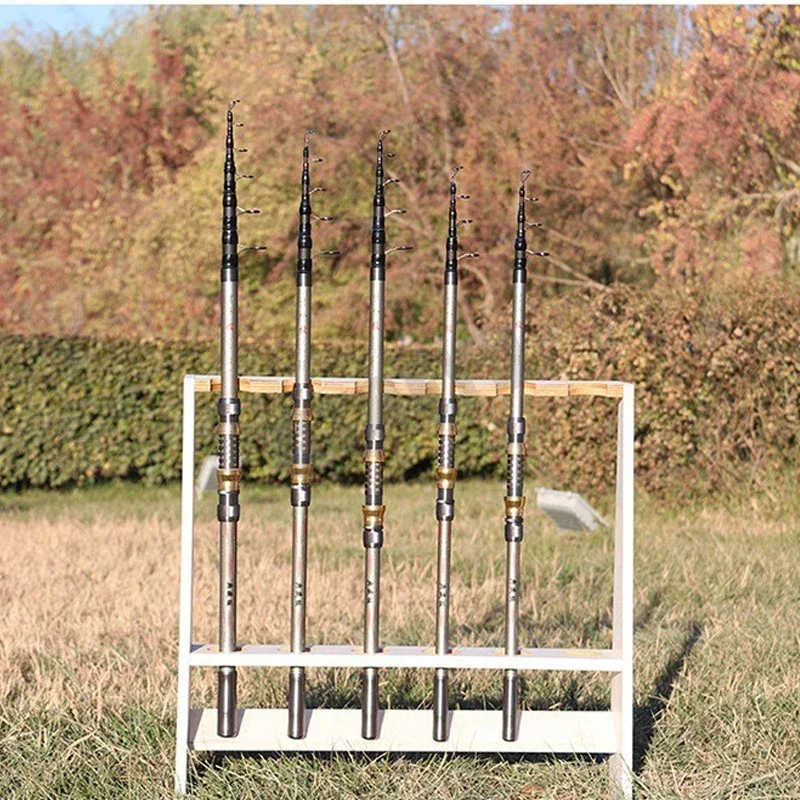 Cañas de pescar giratorias telescópicas superduras, caña de arena ultraligera de tiro largo, caña de distancia, caña de lanzamiento de alta calidad, 1,8 M-3,6 M - imagen 5