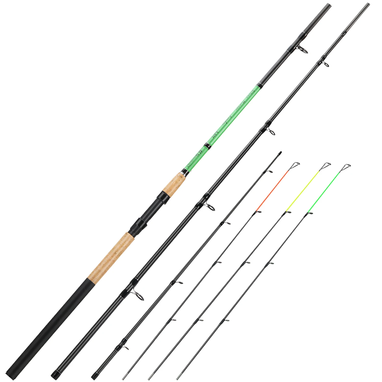 Caña De pescar giratoria Sougayilang, alimentador De 3,3/3,6 m, L M H, caña De Viaje eléctrica, mango De corcho De alta calidad, poste alimentador De carpa - imagen 2