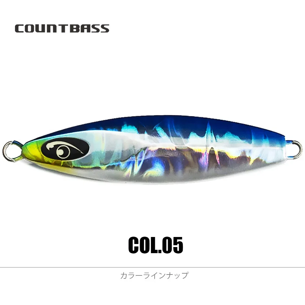Countbass-Señuelos de Pesca lenta con ojos luminosos, plantilla de Metal, juego de lubina, 40g, 1,4 oz