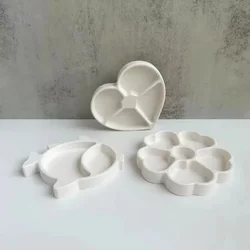 Lindo búho forma de corazón yeso hormigón molde de silicona DIY resina epoxi bandeja de almacenamiento de joyería placa de exhibición forma de trébol de pescado