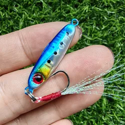 SWOLFY-señuelo de pesca de Microjigging, minicebo Artificial Isca con un solo gancho, accesorios de pesca, 5,5g/32mm, 1 unidad
