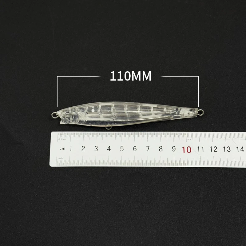 20 piezas Señuelos de pesca de pececillo sin pintar, 110mm, 43g, cebo de hundimiento pesado, cebos artificiales de agua salada de fundición larga, Swimbait de tiro monstruo - imagen 3
