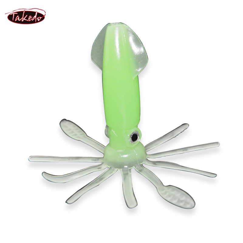 TAKEDO JYL01 señuelo suave cebo suave 10cm 8g pesca en el mar cebos Luya calamar multicolor noche calamar molusco pulpo cebo de pesca - imagen 2