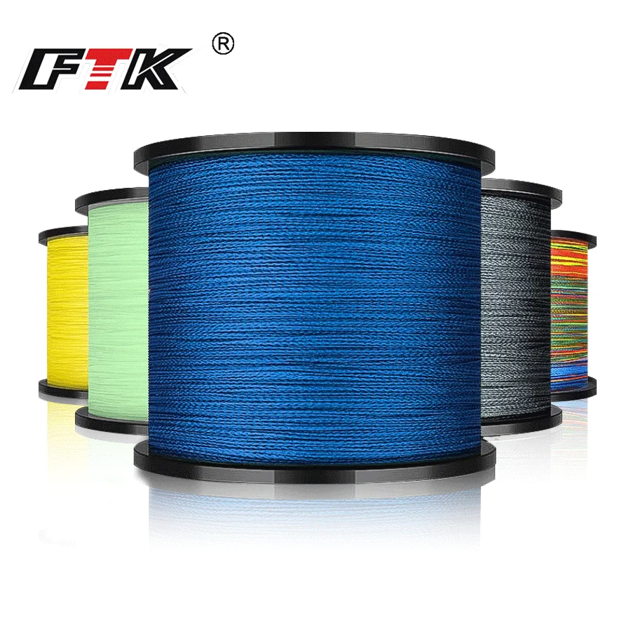 FTK-sedal de Pesca trenzado de 4 hebras, X4 multifilamento de 300M, alambre japonés para carpa, Pesca de agua salada - imagen 3