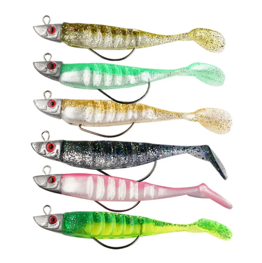 Jig Head de plomo para swimbait – Anzuelo lubina con vinilo - imagen 4