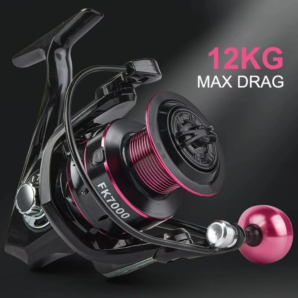 Carrete de pesca profesional ultraligero de Metal/EVA, intercambiable para mano izquierda/derecha, agarre 5,2: 1, alta velocidad de arrastre máxima de 26LB, carrete giratorio de fundición - imagen 2