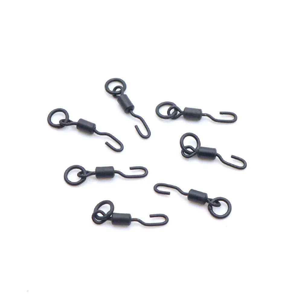 Accesorios de pesca de carpa de 20 piezas, giratorios a presión para carpa, aparejo de Ronnie grueso, conector de anzuelo de pesca, aparejos de pesca giratorios de cambio rápido - imagen 4