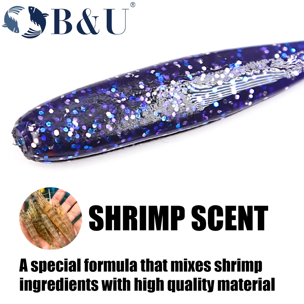 B & U 50mm 70mm Señuelos de Pesca Easy Shiner Wobblers Pesca de Carpa Señuelos blandos Cebos de plástico Artificial de silicona - imagen 5