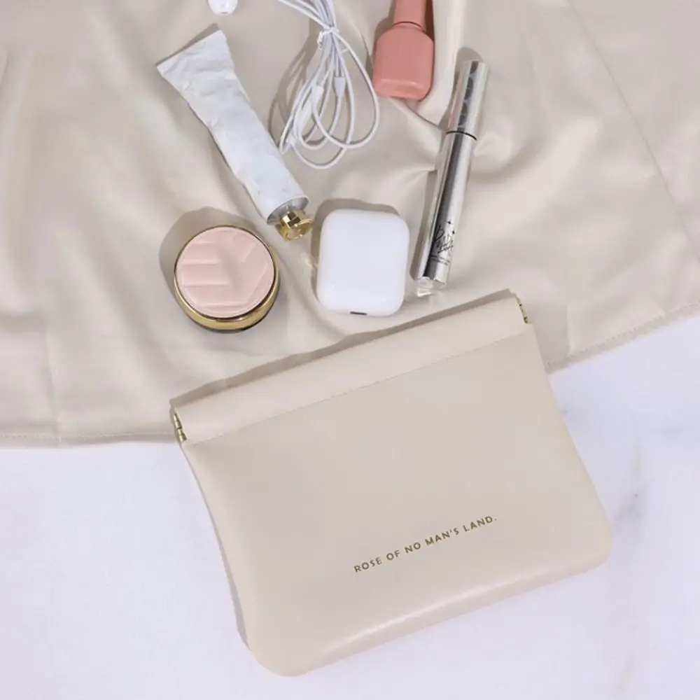 Bolsa de almacenamiento de maquillaje para lápiz labial Simple, Mini llavero portátil a la moda para mujer, joyería, organizador de cosméticos, bolso de mano, bolsas pequeñas de Pu, regalo - imagen 4