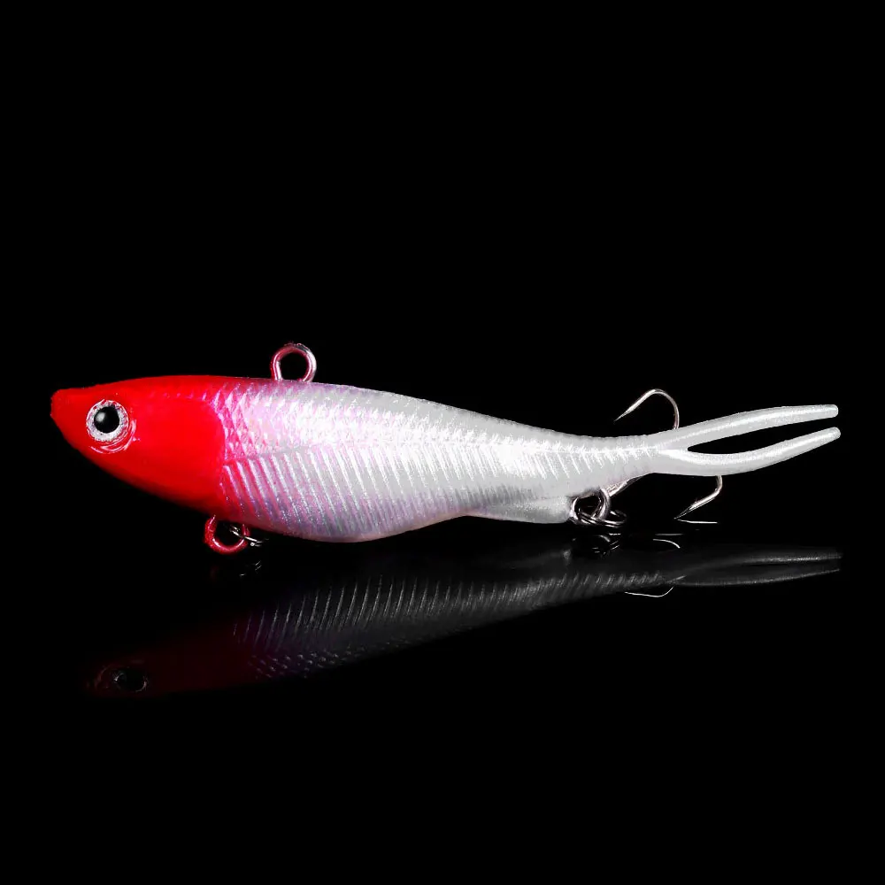 NEWUP-Señuelos de pesca blandos con cabeza de anzuelo preinstalados, Swimbaits de cola de paleta para pesca de lubina, señuelo de sábalo o renacuajo con Spinner - imagen 5