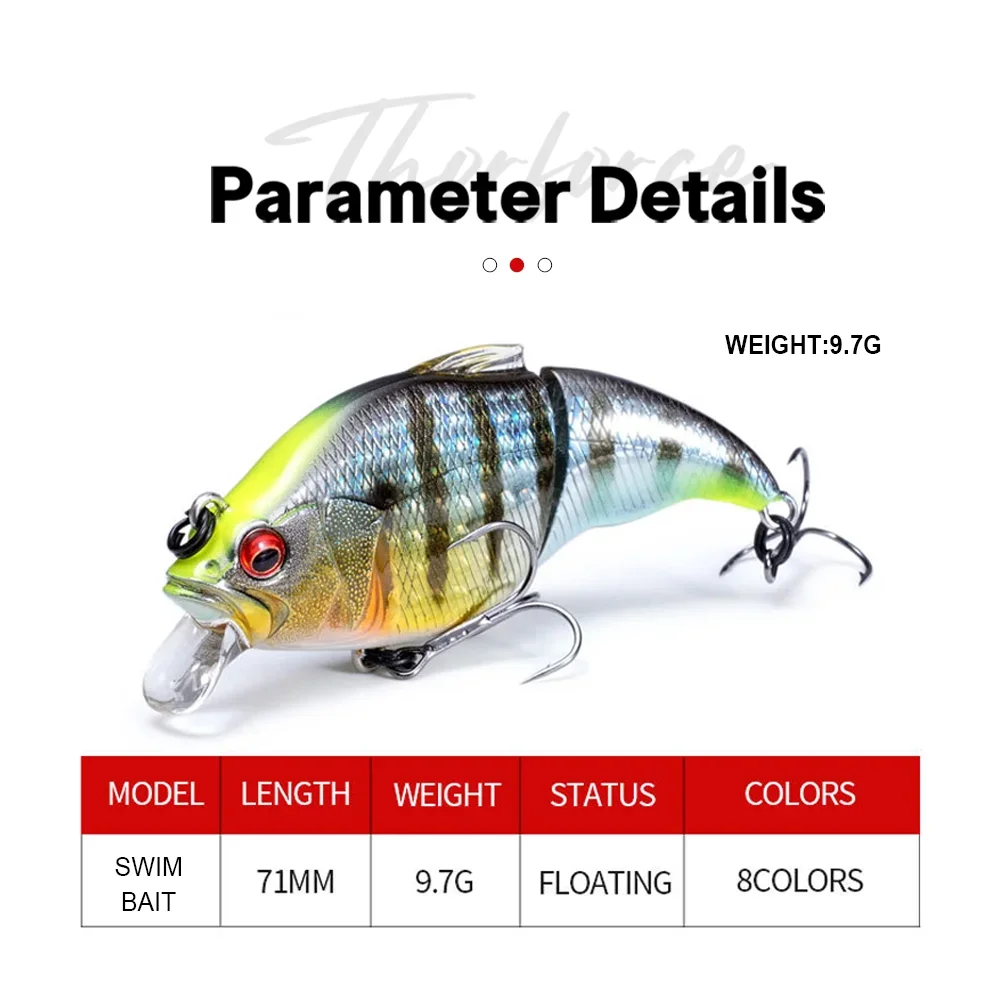 THORFORCE cebo duro Swimbait VIB Señuelos de pesca flotante articulado vibración Wobblers lubina Pike perca Wobblers aparejos de pesca - imagen 2