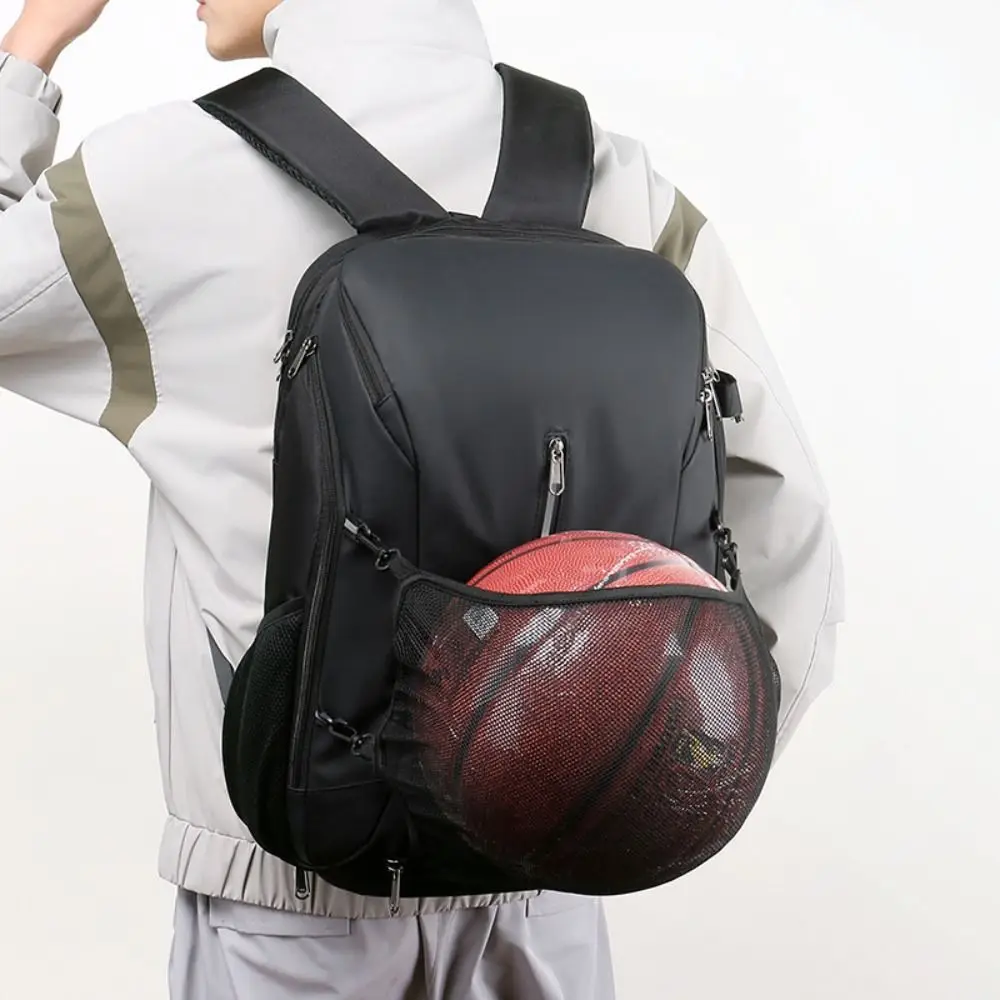 Mochila impermeable para estudiantes de baloncesto, gran capacidad con compartimento para zapatos, bolsa para bádminton y béisbol, organizador multiusos