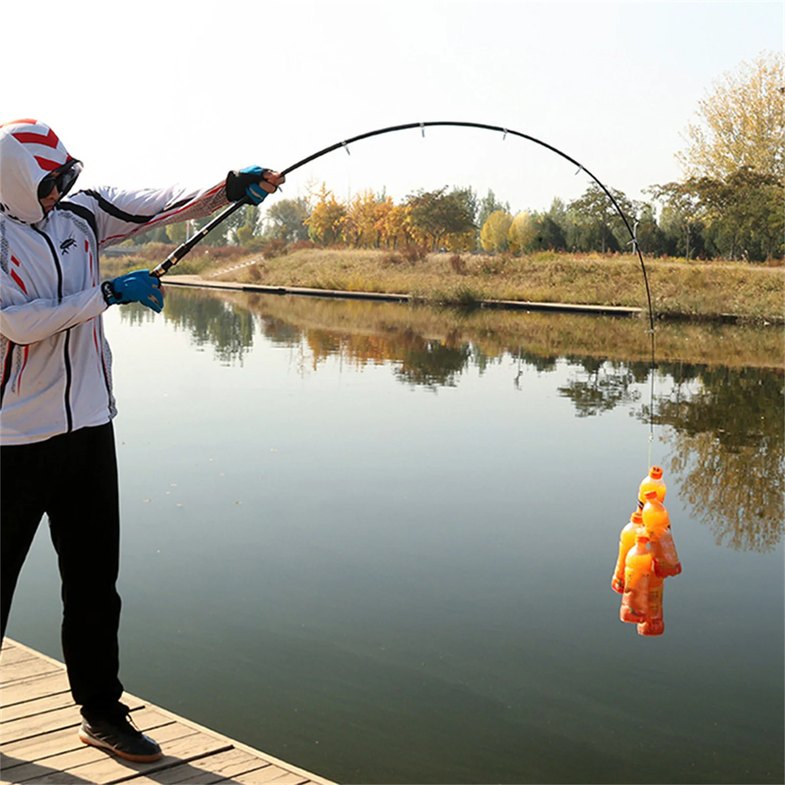 Caña de pescar telescópica de 1,6/1,8 m, caña de mar portátil ultracorta de 34cm, caña de mano duradera de fibra de carbono, accesorios de pesca al aire libre - imagen 2