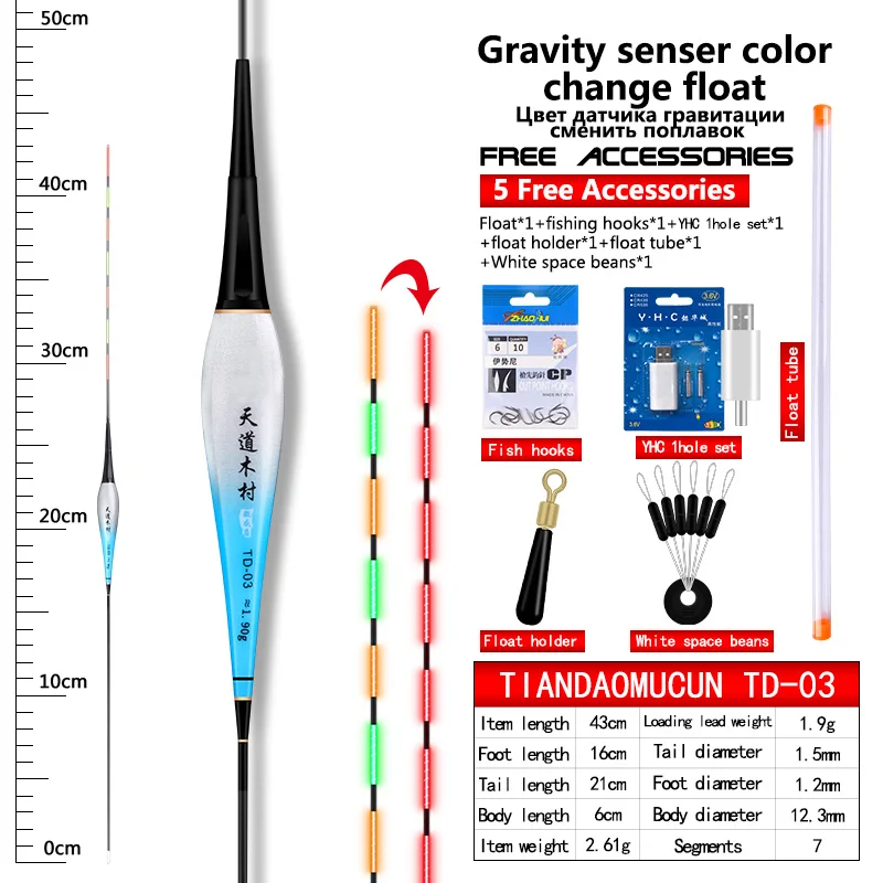 Flotador Alarma de Mordida LED – Color cambiable y recargable - imagen 5