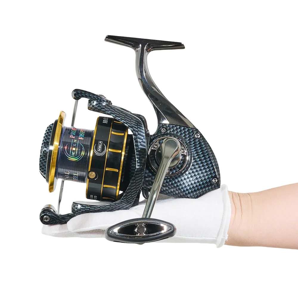 Carrete giratorio MBLN Fashion Carbon Shell, pie de aleación, mango, engranaje y carrete, arrastre máximo de 25 kg para fundición suave - imagen 5