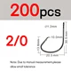 200pcs Size2I0 Black