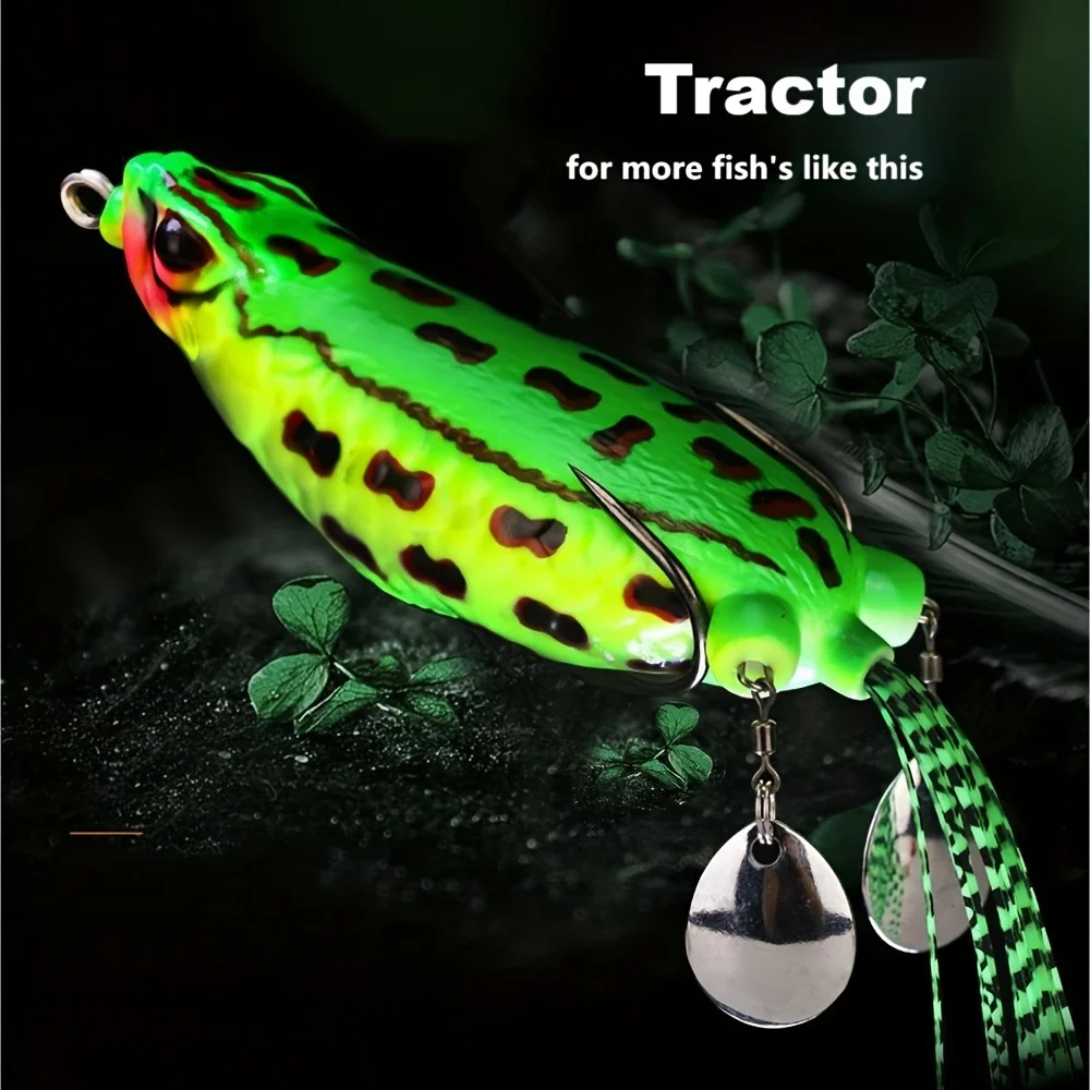 WEIHE 9cm25g rana gigante de seda de colores de doble pieza rana trueno modificada - imagen 2