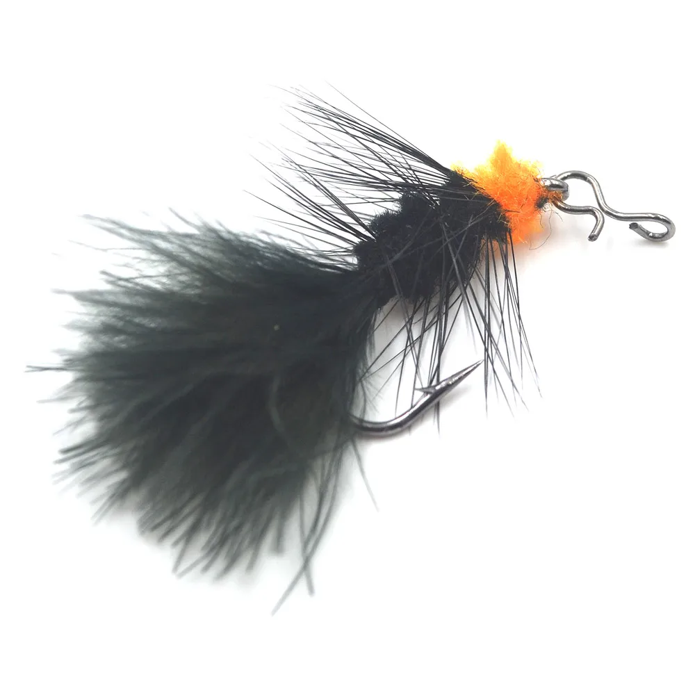 MNFT 50 Uds. Broche de pesca con mosca de Color negro cambio rápido para anzuelos y señuelos accesorios de pesca de acero rico en carbono - imagen 3