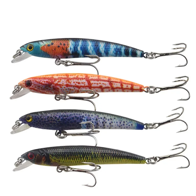 1 Uds 7,5 cm 4,6g señuelo de pesca duro cebo Minnow Wobblers con ganchos aparejos de pesca Isca cebo Artificial Crankbait Swimbait WD-386 - imagen 3