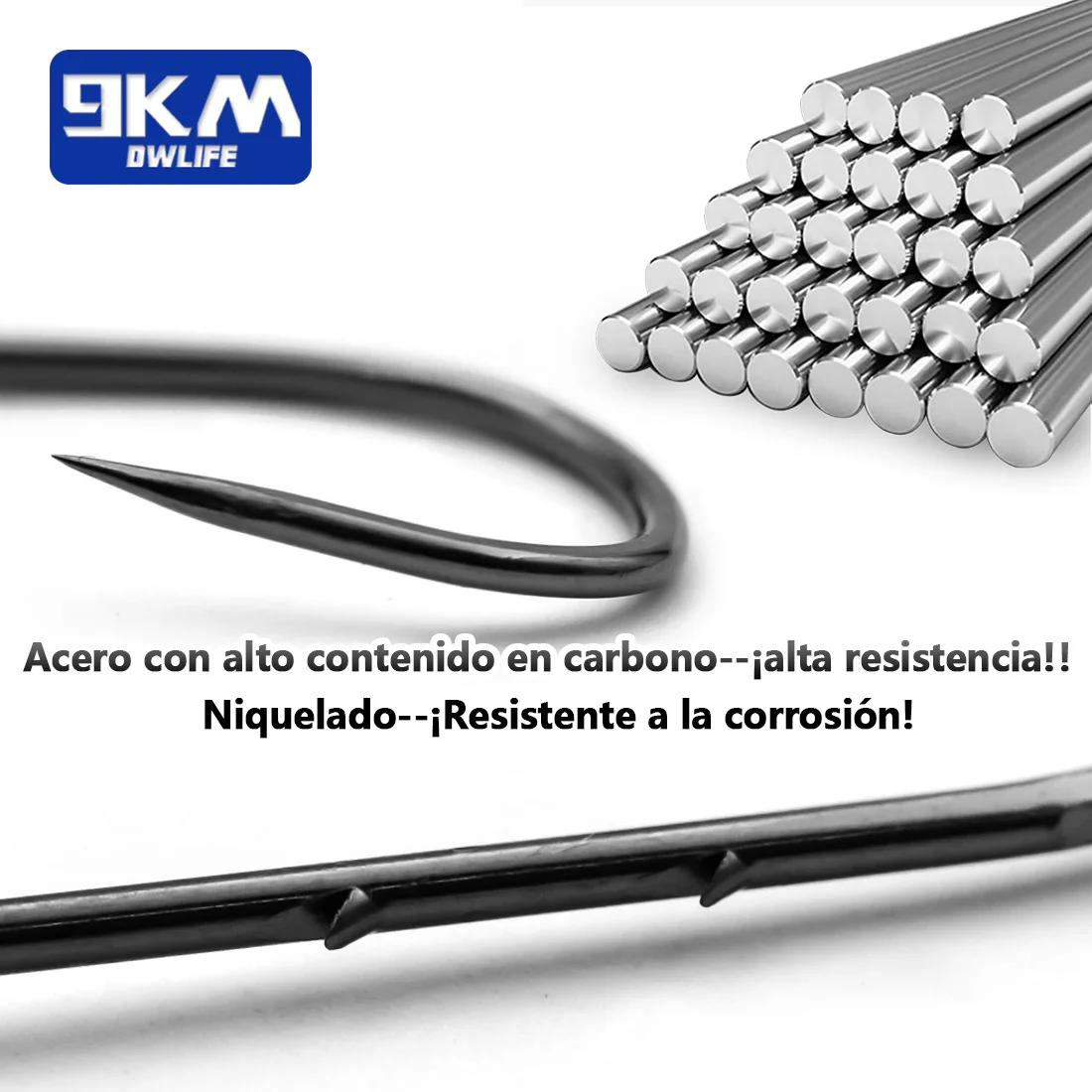 Anzuelos de pesca Baitholder de 9KM, anzuelo de pico de vástago largo con púas de mar, soporte para cebo vivo, anzuelos de gusano de pesca, accesorios de agua salada, aparejos - imagen 5