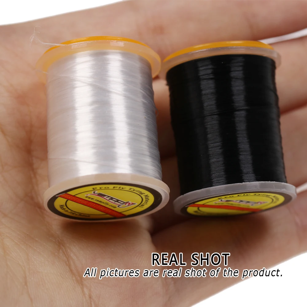 Bimoo 50D 70D 150D Fly Tying Thread Filamentos de poliéster Hilo Trucha Bajo Lucio Moscas de agua salada Uso exclusivo Blanco Negro - imagen 5
