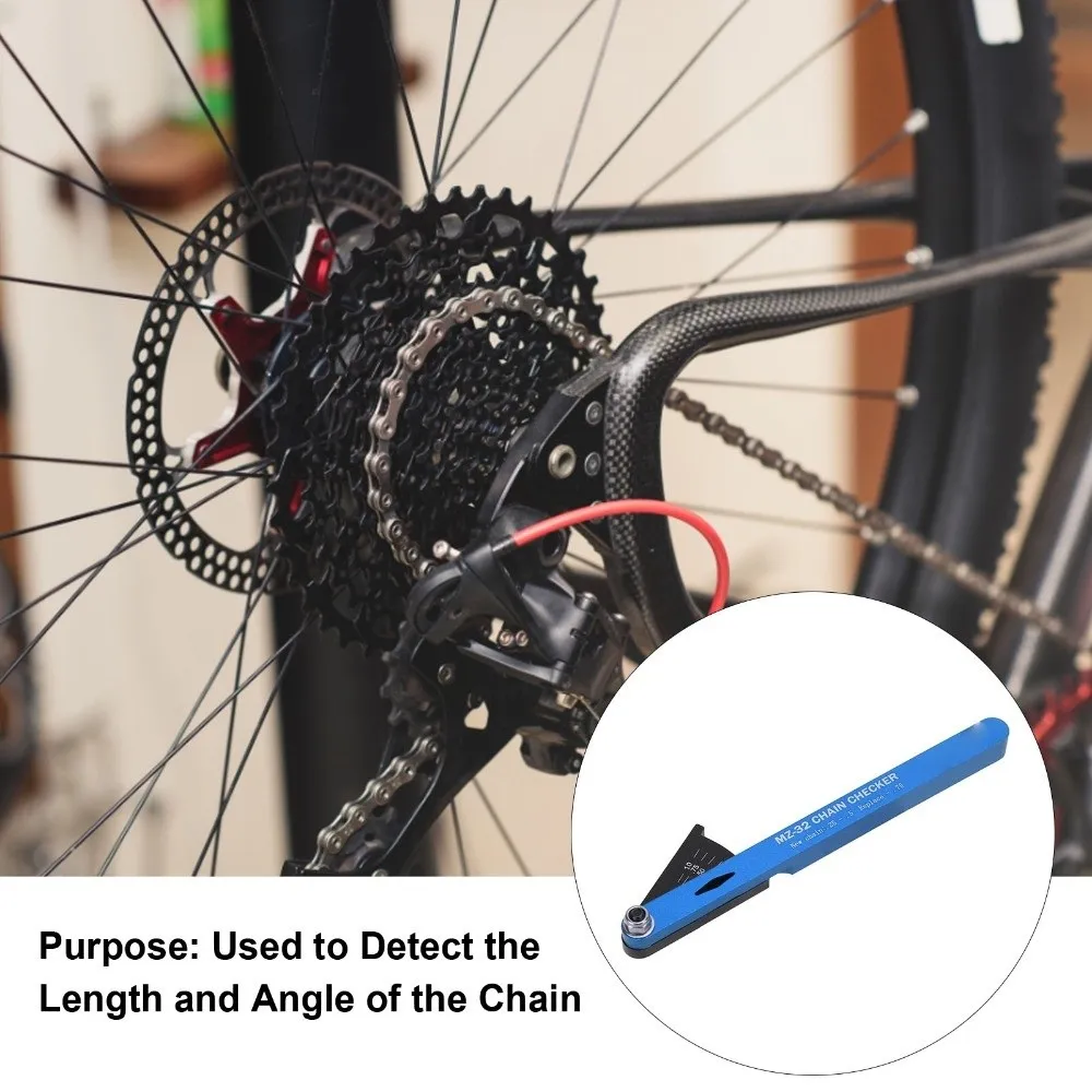 Uso del comprobador en cadena de bicicleta