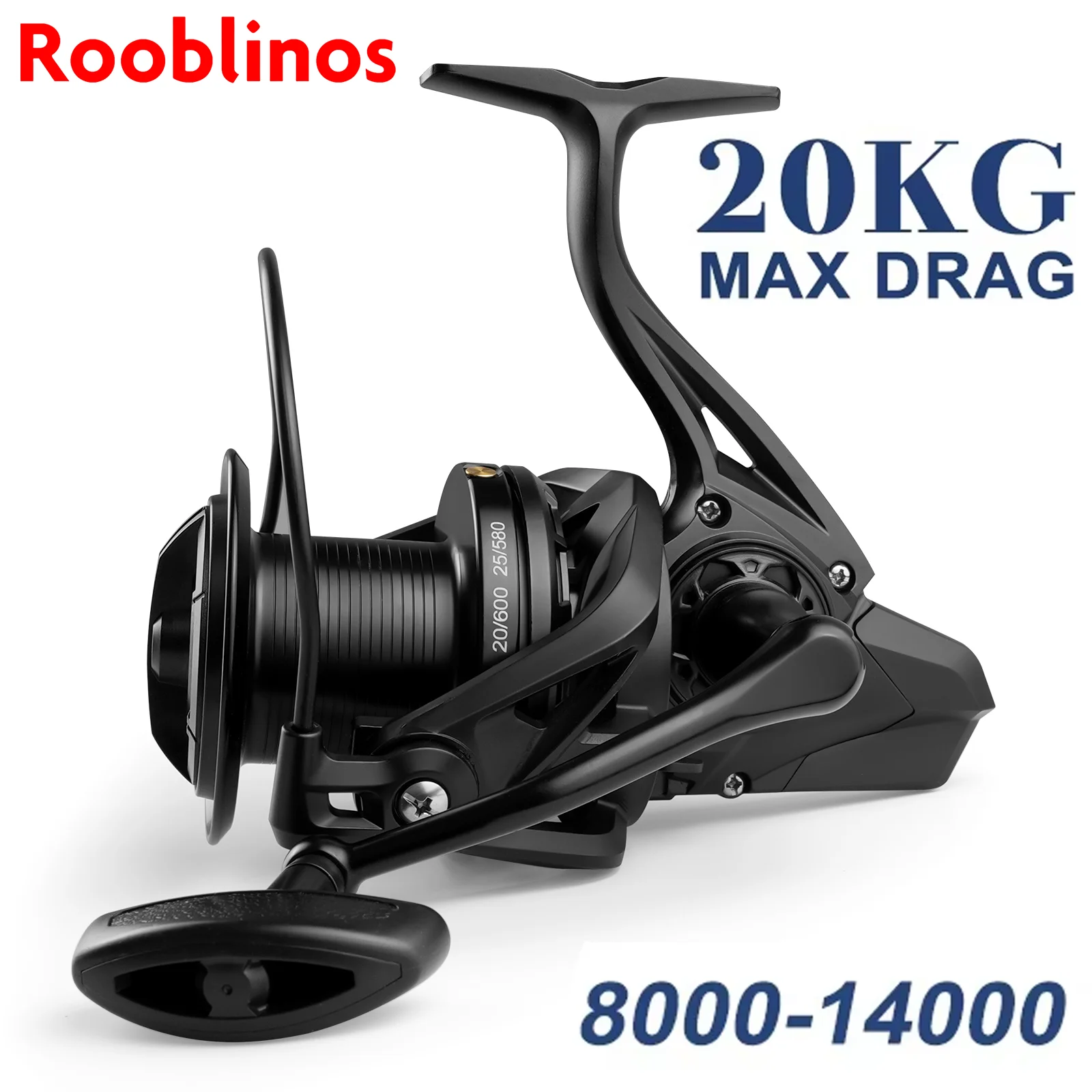 Carrete Spinning M 8000-14000 – Rodamiento inoxidable, 25KG arrastre