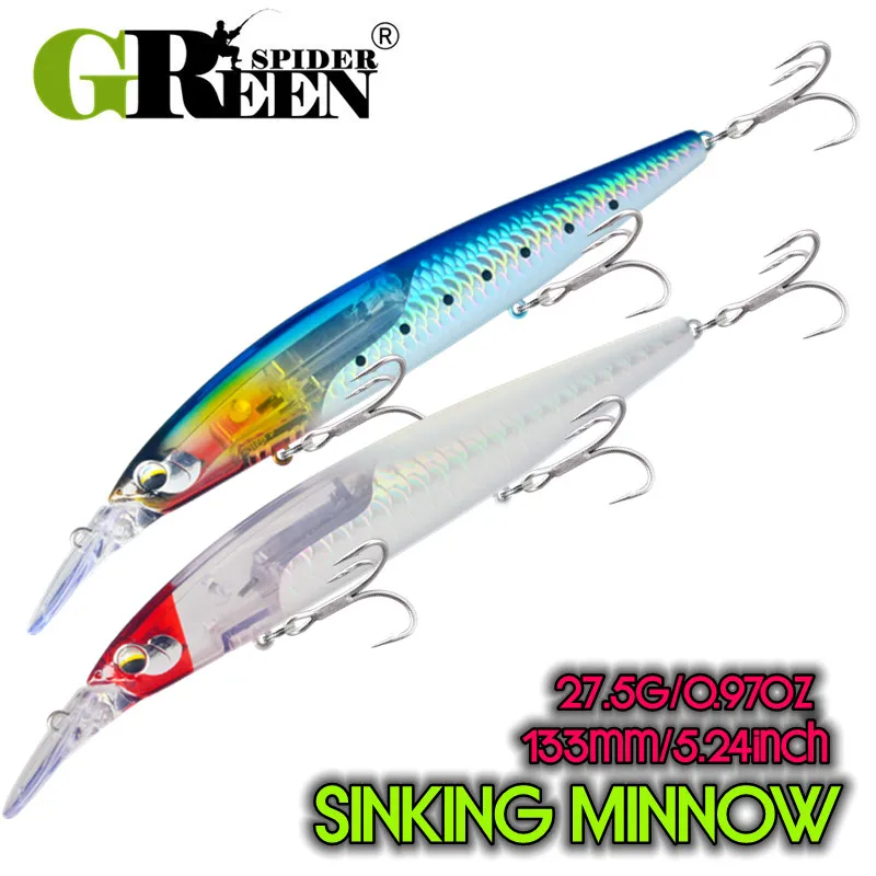 GREENSPIDER Wobbler con sistema deslizante de peso para lubina y lucio - imagen 2