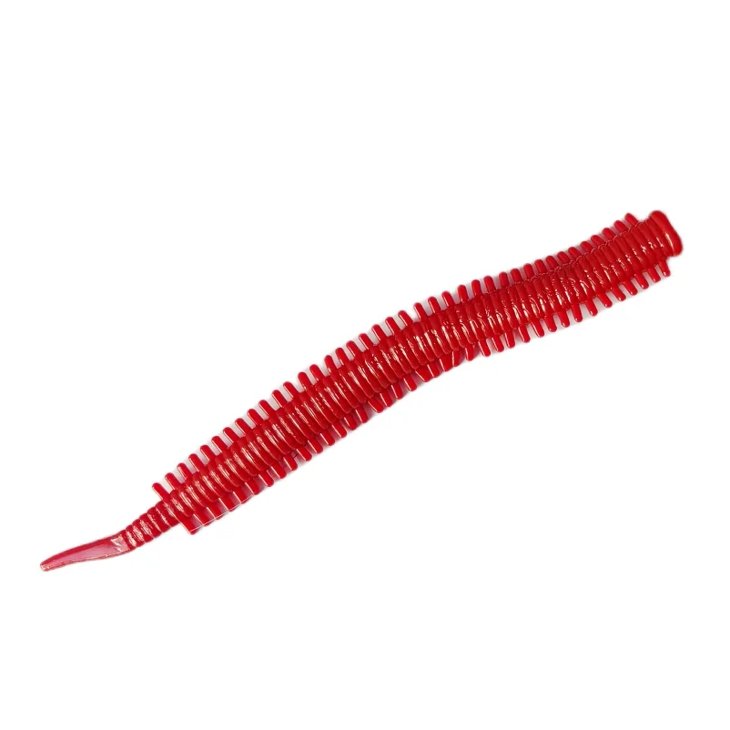 Swolfy Señuelos de pesca tipo gusano rojo flotantes TPR - imagen 5