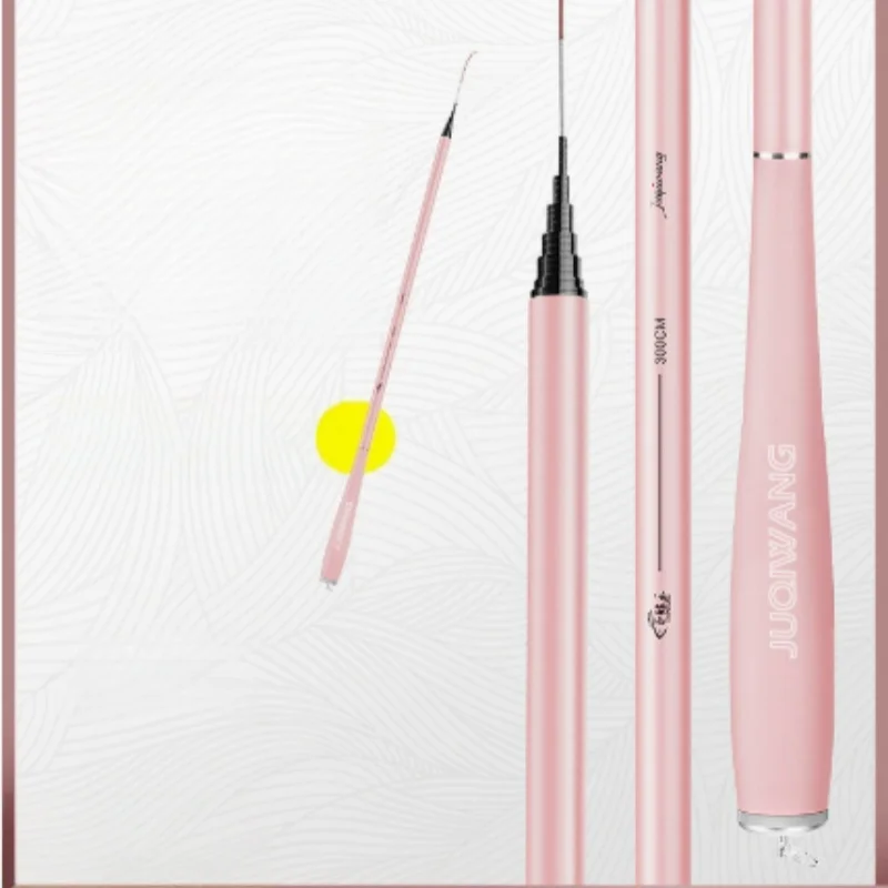 Caña de pescar telescópica ultraligera rosa, Mini caña de pescar de mano de fibra de carbono de 1,5-3 metros, herramienta de pesca portátil para niños - imagen 4