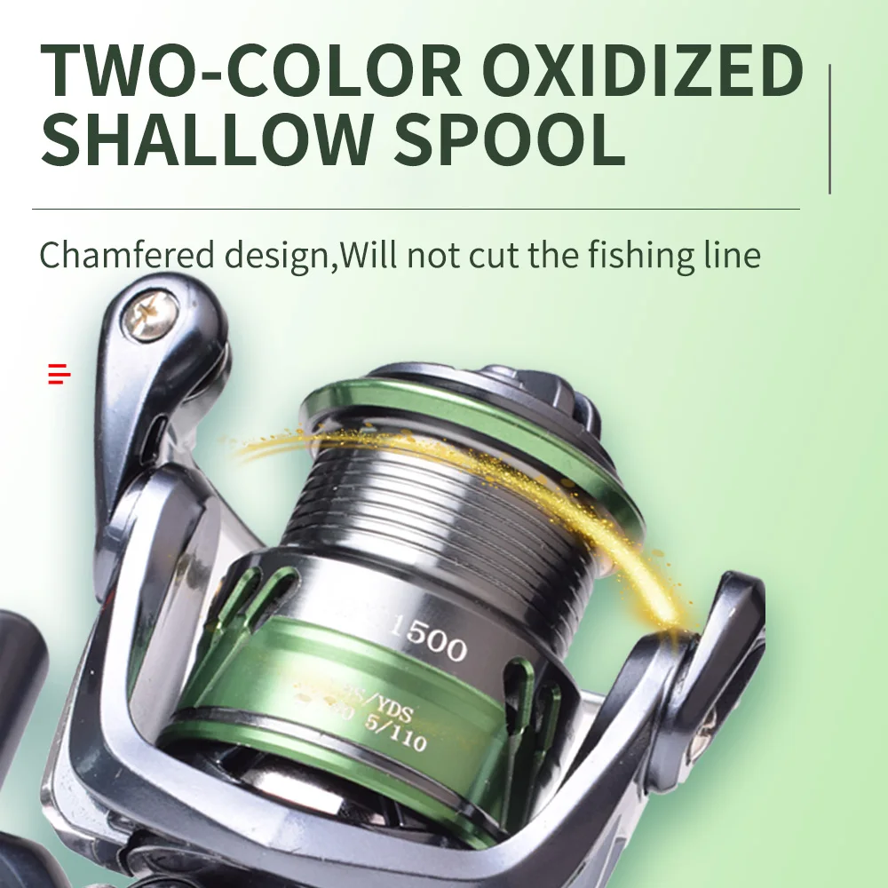 Carrete giratorio Mavllos Alexis Bass, fuerza de freno, relación de 8KG, 6,2: 1, mango de tornillo, traje de pesca de carpa, trucha, carrete de pesca BFS - imagen 3