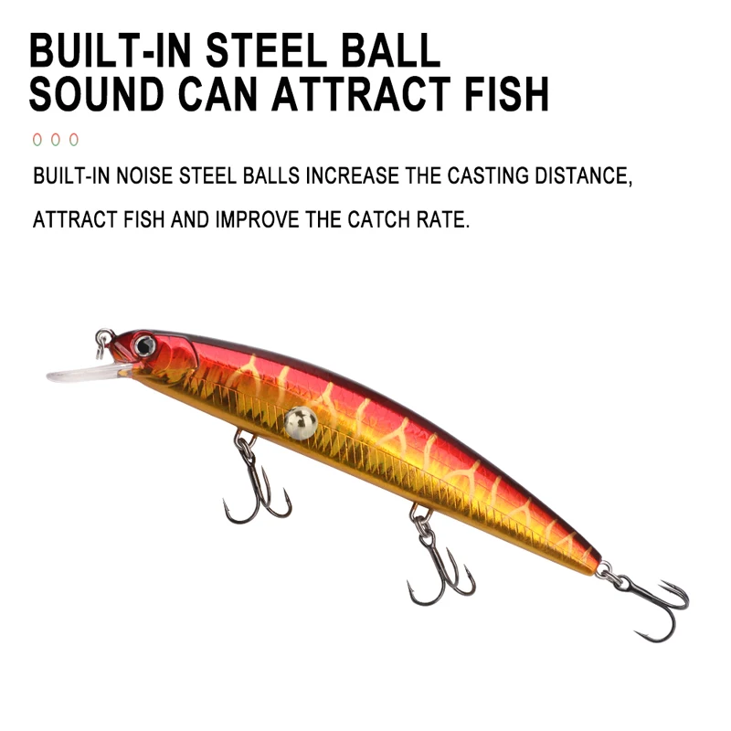 Señuelos de Pesca de 17g128mm, cebo duro de pececillos de suspensión, cebo Artificial de agua salada, Wobbler para curricán, trucha, lubina, aparejos Swimbait - imagen 2