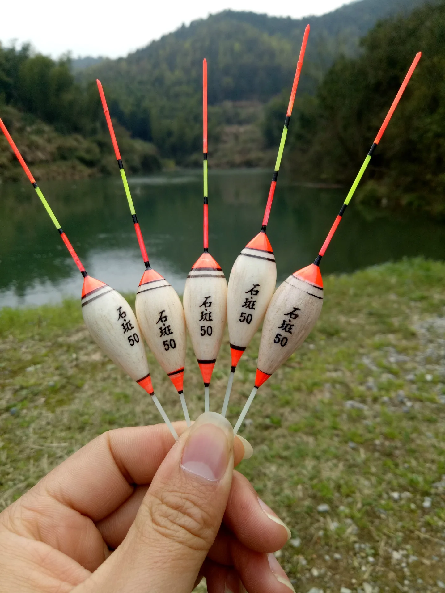 5 unids/lote flotadores de pesca Balsa Flotteur Peche fabricantes de agua y hielo poco profundos flotantes Bobbers seis modelos accesorios de pesca - imagen 3