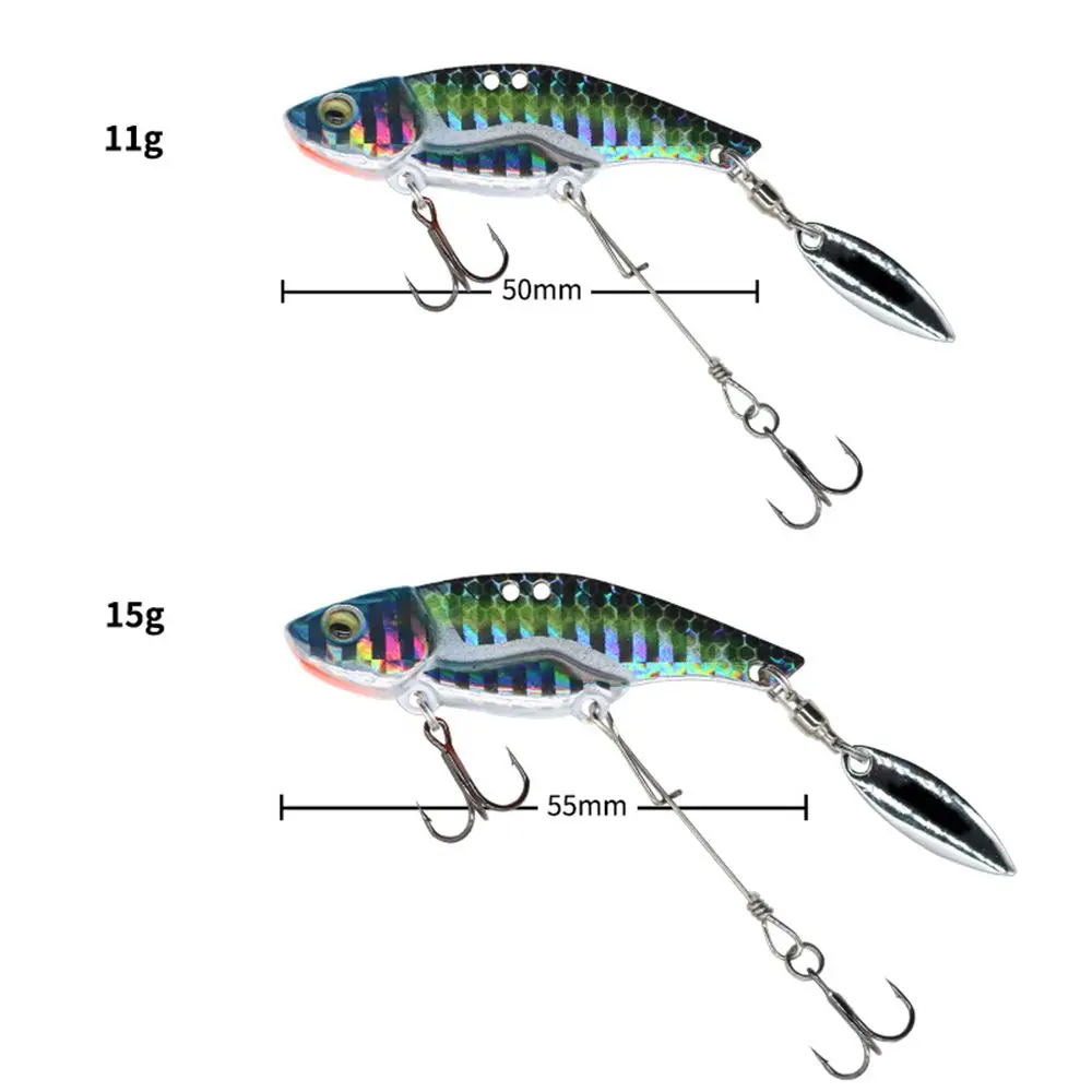 Cebo de Metal VIB de 55mm /15g, señuelo de pesca de Ultra largo alcance, que se hunde Spinner, cuchara giratoria, Pin, gancho Crankbait, aparejos de pesca - imagen 4