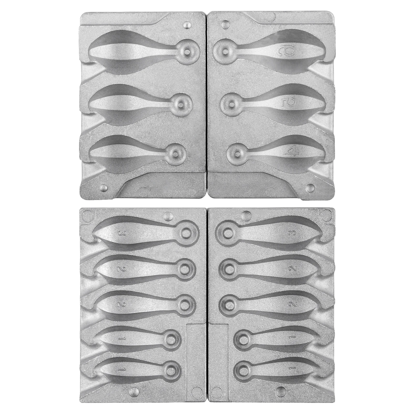 Molde de plomo para pesca – 5 cavidades multitalla sin mango