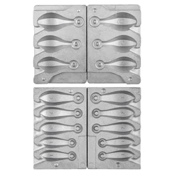 Molde de plomo para pesca – 5 cavidades multitalla sin mango
