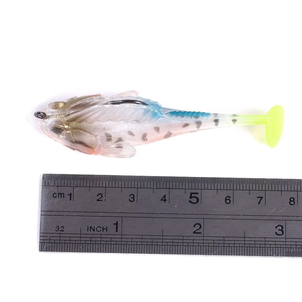 Señuelo de pesca Wobbler de silicona, 1 Uds., 14g, señuelo suave que se hunde, anzuelo, Swimbaits, sábalo de lubina para aparejos de perca - imagen 4