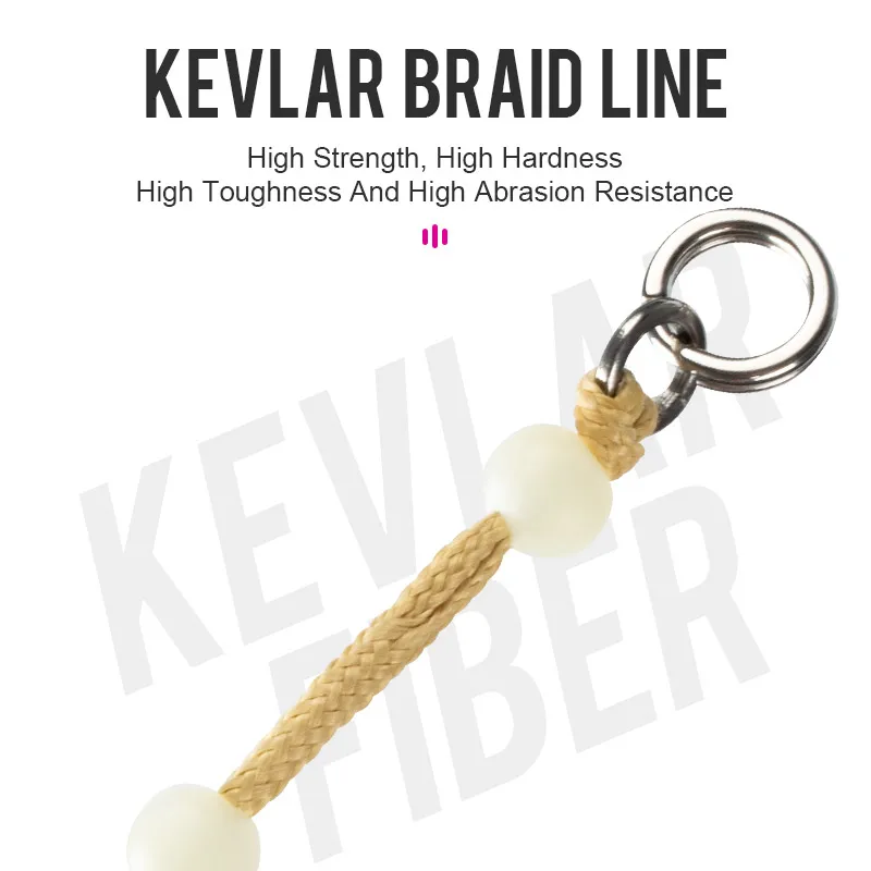TEASER HK034 4 unids/lote accesorios de pesca línea Kevlar agua salada lubina 8062 Triple plantilla luminosa goma calamar falda ganchos - imagen 5