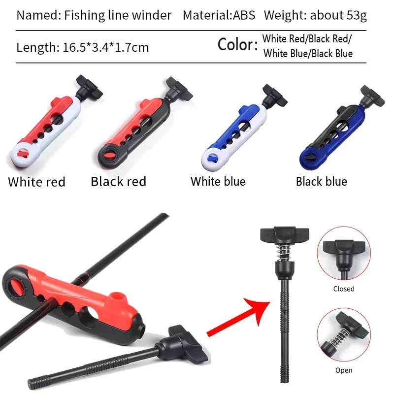 Bobinadora de línea pesca portátil – Gira carrete Baitcasting y carpa