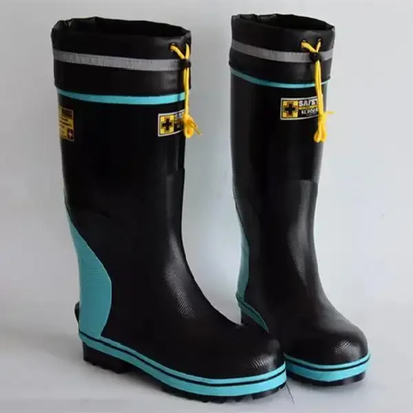 Botas impermeables de goma con punta de acero para hombre, zapatos de seguridad antideslizantes para agua de lluvia, Aqua Wader, pesca, jardín, lavado de coches, barro de granja - imagen 4