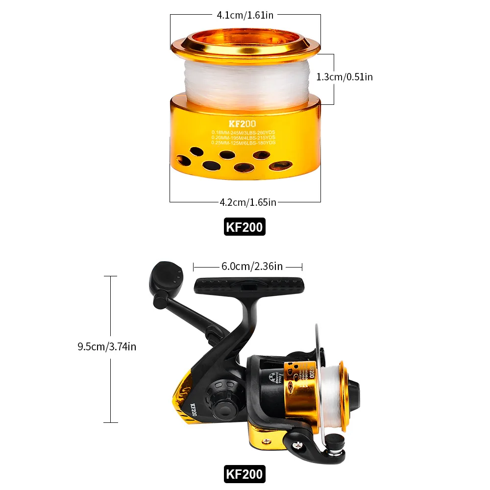 Experimentar precisión y rendimiento con el carrete de pesca KF200